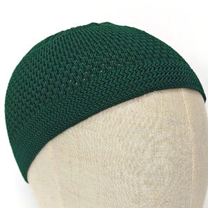 Premium Custom-Size Muslim Prayer Beanie Ethnic Multi-Color Embroidery Knitted Kopiah Kufi Practical for Outdoor Daily Travel - Product Image 3