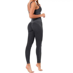 Haute qualité vêtements pour femmes vêtements de sport Yoga ensemble Gym Fitness 2 pièces soutien-gorge et Leggings 100% coton couleur unie ensemble pour les femmes - Product Image 6