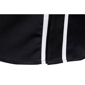 Haute Qualité Polyester À Manches Courtes Baseball Jersey Plein Noir et Blanc À Rayures Respirant Sportswear Uniformes Chemises Plus La Taille - Product Image 4