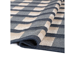 Alhambra - Alfombras de Lana Grandes de Color Azul, Tejido Plano, 9x12, para el Hogar, para la Entrada, el Pasillo o Junto a la Cama, Modelo ADWL-13135 - Product Image 2