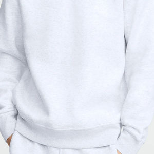 Sweat-shirt pour homme de haute qualité 100% coton couleur argent platine chiné, écologique, respirant, tricoté pour l'automne et l'hiver - Product Image 3