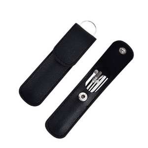 Ensemble de cure-oreilles multicolores 6 pièces, outils de nettoyage d'oreilles sécuritaires, étui pliable portable en acier inoxydable coloré - Product Image 5