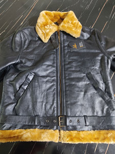 Customize Design New Leather <b>Jacket</b> For Men Winter Fashion Warm Fur Collar Leather <b>Jacket</b> <b>Sheepskin</b> Zipper <b>Jacket</b> - Product Image 2