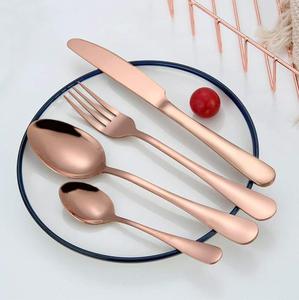 Ensemble de couverts en métal de meilleure qualité avec poignée royale plaquée de cuivre pour la maison et l'hôtel ensemble de couverts de table - Product Image 1