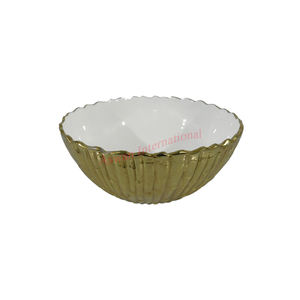 Bol décoratif en métal blanc en laiton de haute qualité vaisselle et vaisselle ustensiles de cuisine personnalisables - Product Image 3