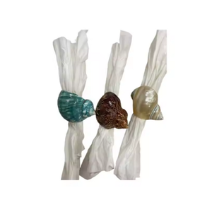 Rond de serviette coquillage Matériau de coquille naturelle Artisan Fabriqué pour la décoration de table de mariage et l'utilisation de la salle à manger du Vietnam - Product Image 1