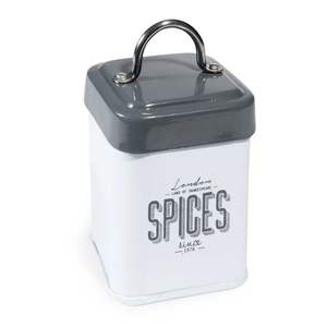 Caja contenedora de azucarero de metal con acabado antiguo duradero para encimeras de cocina rústicas o interiores inspirados en casas de campo - Product Image 3