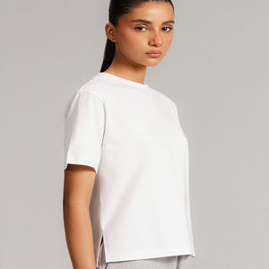 Camisetas lisas con estampado personalizado para mujer, camisetas unisex informales con estampado digital personalizado, ropa cómoda para mujer, fabricantes de ropa - Product Image 2