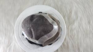 Alta calidad diseño derecho Mono Base encaje frontal mano atada peluca tupé postizo 90%-120% densidad Remy pelo indio textura recta - Product Image 5