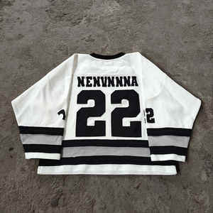 Yysy เสื้อทีเชิ้ตโอเวอร์ไซส์สำหรับผู้ชายเสื้อยืดครอปทรงกล่องสำหรับนักศึกษาเฮฟวีเวตเสื้อกีฬาฮอกกี้น้ำแข็งสำหรับผู้ชาย - Product Image 4