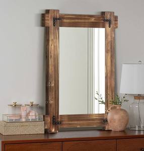 Modern <b>square</b> Wooden Wall <b>Mirrors</b> with Elegant Patterned Glass Affordable Home Decor Ideal Home Decor in Wholesale Cheap Prices - Product Image 6