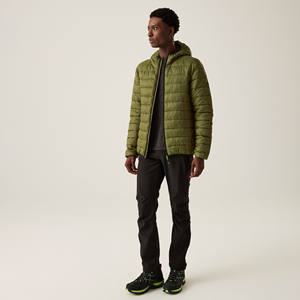 Chaquetas Acolchadas para Hombre con Logotipo Personalizado de Nueva Marca 2026, Chaqueta Acolchada de Invierno para Hombre de la Mejor Calidad, Chaqueta Acolchada Color Oliva con Forro de Piel - Product Image 3