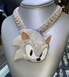 Pendentif en émail de dessin animé 3D personnalisé VVS1 Pendentif HipHop avec visage en moissanite diamant personnalisé - Product Image 3