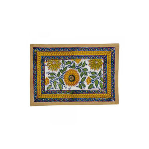 Bloc de main exquis imprimé toile de coton écologique tapis de Table personnalisables ensemble mariage moderne usage domestique 2 pièces en gros - Product Image 5