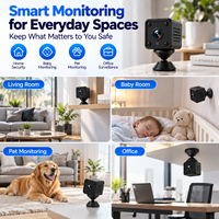 Mini caméra de sécurité domestique HD Wifi, vision nocturne, forme de bouton, avec technologie de capteur CMOS, option 2MP