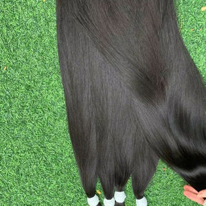 ผมต่อแบบ Remy จากธรรมชาติ #4ผมต่อแบบตรงลึกเป็นลอนผมบริสุทธิ์จำนวนมากสีดำย้อม - Product Image 4