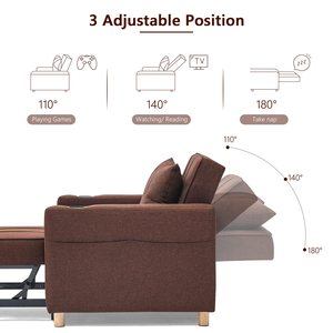CY Venta caliente precio barato Simple moderno sala de estar precios bajos sofá extensible cama marrón sofá cama muebles de sala de estar - Product Image 5