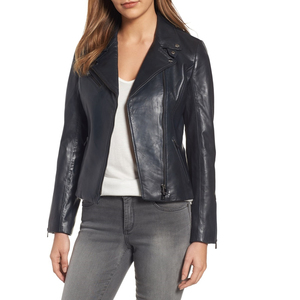 Chaqueta Blazer de Piel de Oveja 100% Genuina de Alta Calidad, Entallada, para Mujer, Chaqueta de Negocios, Forro Transpirable, Bolsillos, Boda, Invierno, Casual - Product Image 3