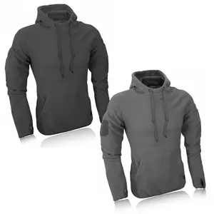 Sweat à capuche personnalisable pour hommes Parfait pour les commandes corporatives en gros Sweat à capuche gris avec poche Confortable Élégant pour l'image de marque personnalisée - Product Image 4