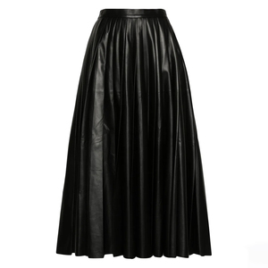 กระโปรงเอวสูงสำหรับผู้หญิงกระโปรงหนัง PU - Product Image 1