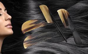 Precio al por mayor Peines de cuerno Hecho a mano Encanto Peines de cuerno Mujeres Cuidado del cabello Peine de cuerno natural Por artesanías Javed - Product Image 5