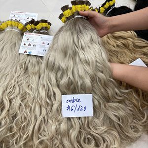 bulk hair human hair very high quality <b>Best</b> hair extensions gorgeous very shiny and smoothy easy to apply <b>natural</b> wavy bulk - Product Image 5