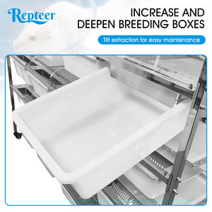 Katı sürüngen evleri kertenkele ve yılanlar için raf sistemi üreme kafesi | Yetiştiriciliği ve ekran için istiflenebilir sürüngen kafesi - Product Image 6