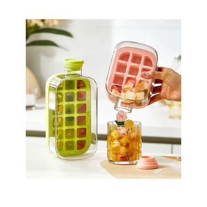 Stainless Steel Water <b>Bottle</b> 1000ml with Ice Mold Straw & Freezer <b>Flask</b> - Product Image 1
