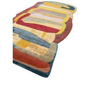 พรมขนสัตว์ผสมวิสโคสลายนามธรรม Joy Gold Hand Tufted รุ่น Tra-15214 สำหรับตกแต่งบ้าน - Product Image 2