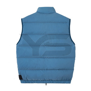 Chaqueta acolchada de invierno informal elegante sin mangas con cierre de cremallera Cuello alto Patrón sólido y logotipo personalizado - Product Image 2