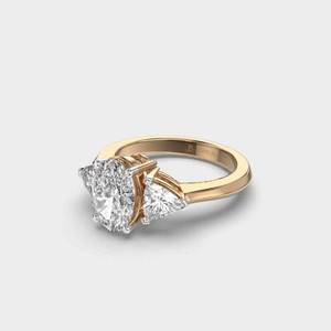 แหวนเพชรทรงรี 2.0 กะรัต รุ่นโรแมนติก 2.0 แหวนเพชรเพาะเลี้ยงแบบสามเม็ด สำหรับงานหมั้นและงานแต่งงานสำหรับผู้หญิง เครื่องประดับสำหรับงานปาร์ตี้ ราคาโรงงาน - Product Image 2