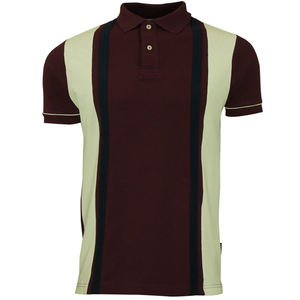 Camiseta Polo personalizable de manga corta para hombre, camiseta de golf a rayas ajustada de algodón 100% diseñada para su propia marca - Product Image 6