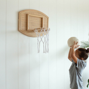Panier de basket-ball en rotin naturel écologique de la meilleure qualité pour enfants, paniers de basket-ball d'intérieur au prix le plus bas - Product Image 3
