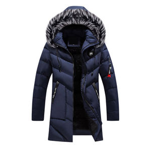 Chaqueta Parka cálida de invierno a prueba de viento para hombre de la mejor calidad 100% tela de lona con cuello levantado de nailon - Product Image 3