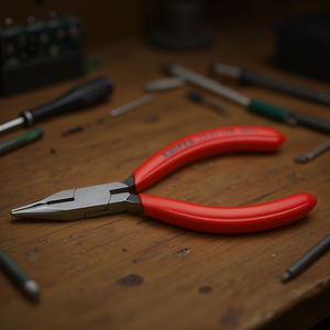 Pince coupante latérale à bec effilé Knipex, tête atraînementée noire, poignées polies, revêtement plastique, pince radio. - Product Image 3