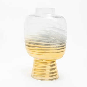 Wholesale Lavande Charm 2-Piece Decorative Glass <b>Vase</b> <b>Set</b> Handcrafted Home Styling Accent - Product Image 1