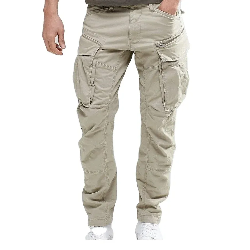 Мужские осенние брюки-карго с несколькими карманами