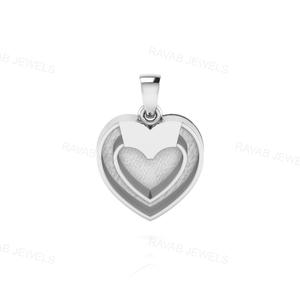 Top qualité résine cendres élégant coeur Design breloque brillant Double coeur forme Simple pendentif solide 925 bijoux en argent Sterling - Product Image 5