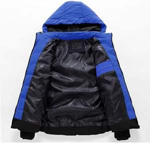 Parka de invierno informal para hombre, chaqueta acolchada con capucha transpirable, cierre de cremallera, cálida, gruesa, acolchada, impermeable, de punto de talla grande - Product Image 1