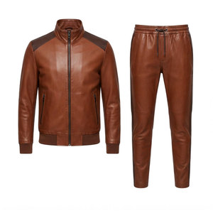 Costume en cuir léger, coupe confortable, matière douce, style classique pour homme, décontracté, pour l'extérieur et la mode - Product Image 1