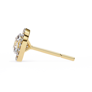 Boucles d'oreilles uniques en or 18 carats avec diamant de laboratoire, boucles d'oreilles de qualité supérieure - Product Image 1