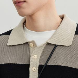 Pull en tricot torsadé rétro élégant pour hommes, tricot chaud de couleur unie à carreaux pour l'automne, l'hiver, teint uni, élégant - Product Image 6