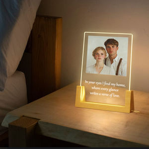 إطار صور لوحة أكريليك مستطيلية أنيقة للديكور مع صورة شخصية ضوء Led دافئ - Product Image 4