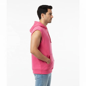 Débardeur à capuche sans manches pour homme, léger, en tissu extensible, pour l'entraînement et le fitness, personnalisable (couleurs et tailles) - Product Image 2