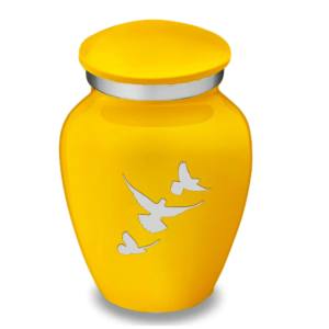 Souvenir Embrasser Orange Couleur Double Coeur Urnes Crémation Top Vente En Métal Petit Souvenir Fait Inde - Product Image 3