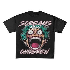 T-shirt pour homme de style punk surdimensionné avec imprimé crâne au dos, manches courtes, col rond, tissu tissé 100% polyester - Product Image 4