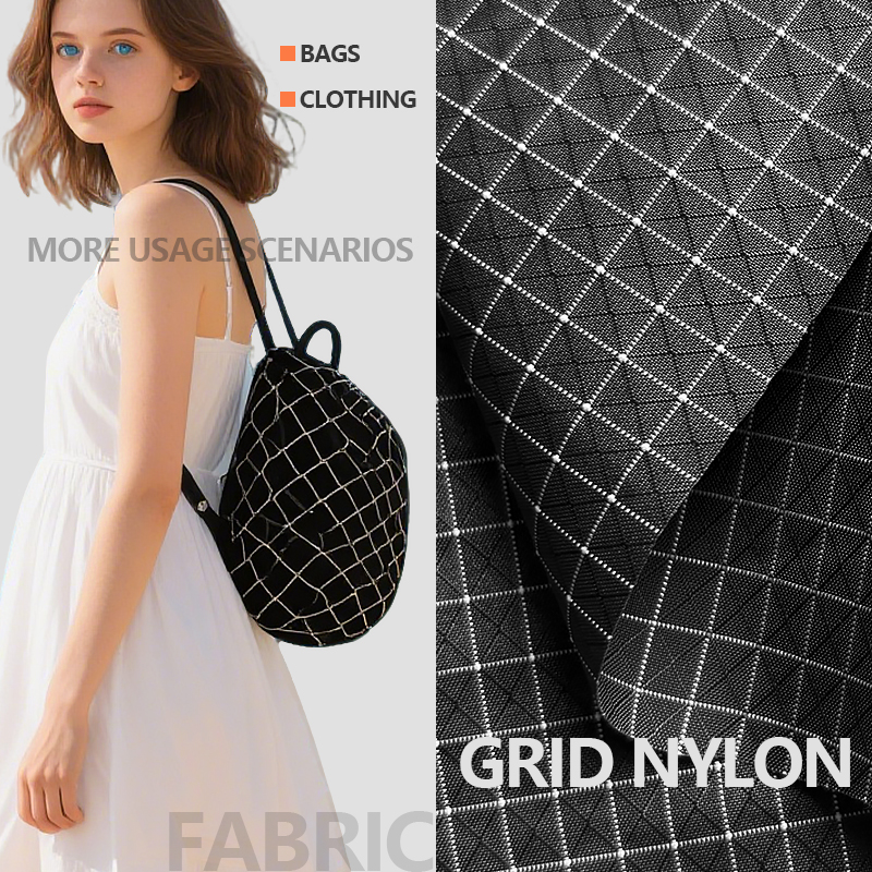 Hot Sale Wholesale Oxford Fabric Waterproof Backpacks Clothing Fabric Free Sample 100D Plaid Nylon Oxford Fabric