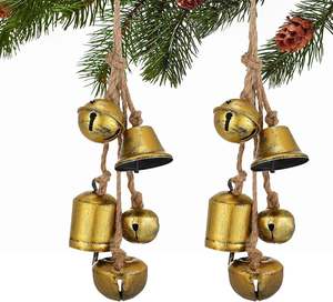 Campana colgante de Navidad, Cascabel, campanas de vaca, campana de Navidad Vintage, decoración, campanas decorativas, adornos de Navidad - Product Image 1
