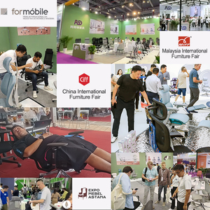 Hiện đại lubar hỗ trợ thiết kế Hight thoải mái Ergonomic grey lưới Ghế văn phòng bọt vải chất liệu với Bow khung - Product Image 6