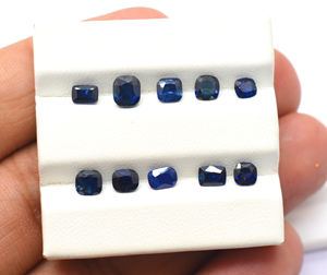 Saphir bleu naturel royal, pierre précieuse de forme coussin, saphir bleu de Ceylan, pierre précieuse en vrac pour la fabrication de bijoux - Product Image 4